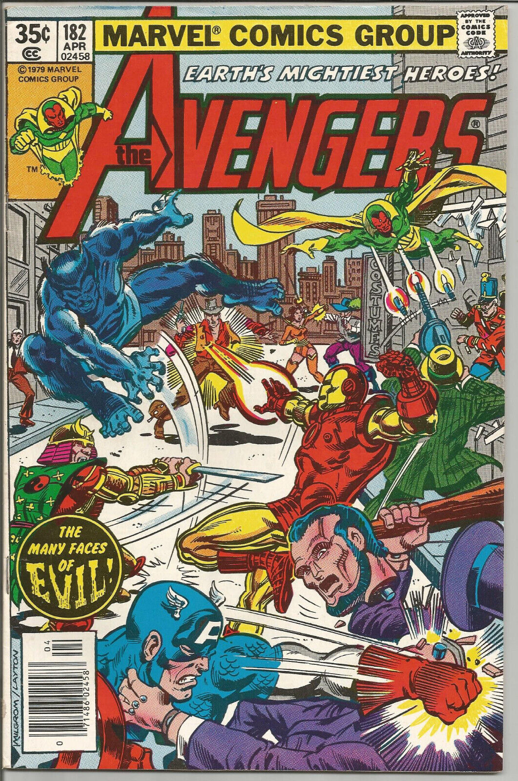 AVENGERS #182 (1979, Marvel) Very Fine+ (8.5) John Bryne-art 