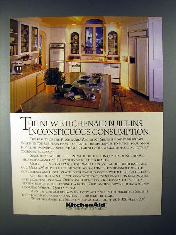 1990 KitchenAid Architect Series Built-In Appliance Ad