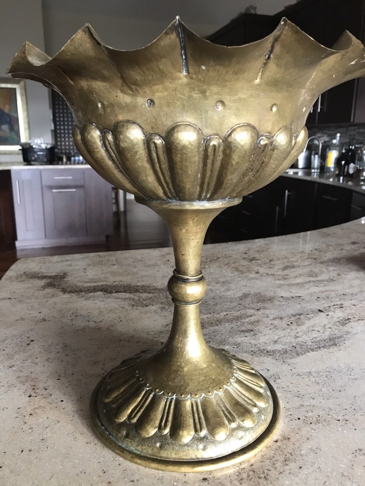 Exceptional & Early Egidio Casagrande Tall Goblet Urn Very Ornate 15\