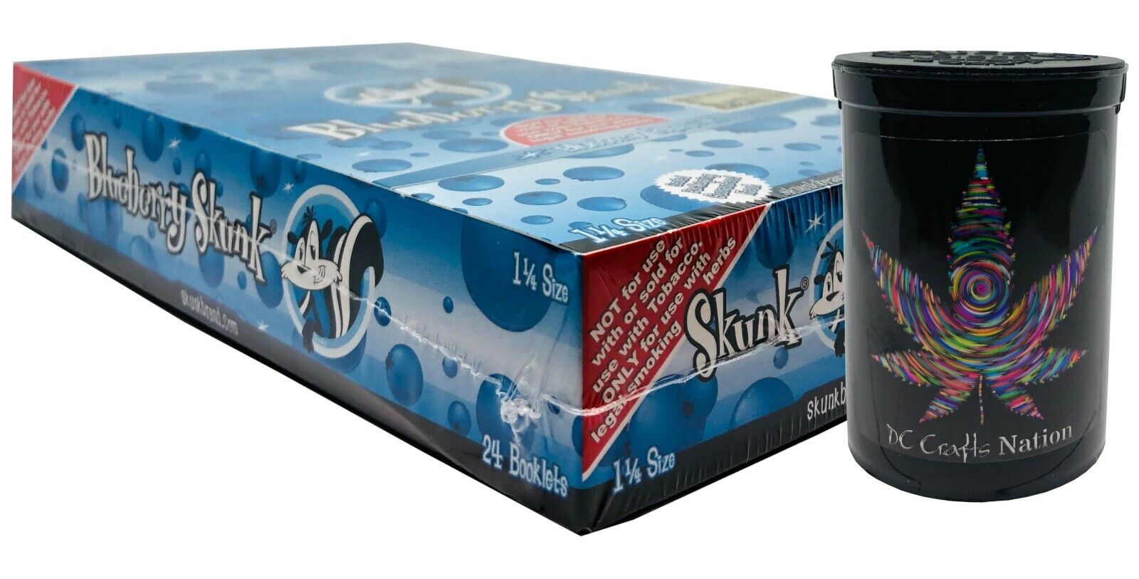 Skunk Blueberry Papers 1.25 Box & Child Resistant Fresh Kettle
