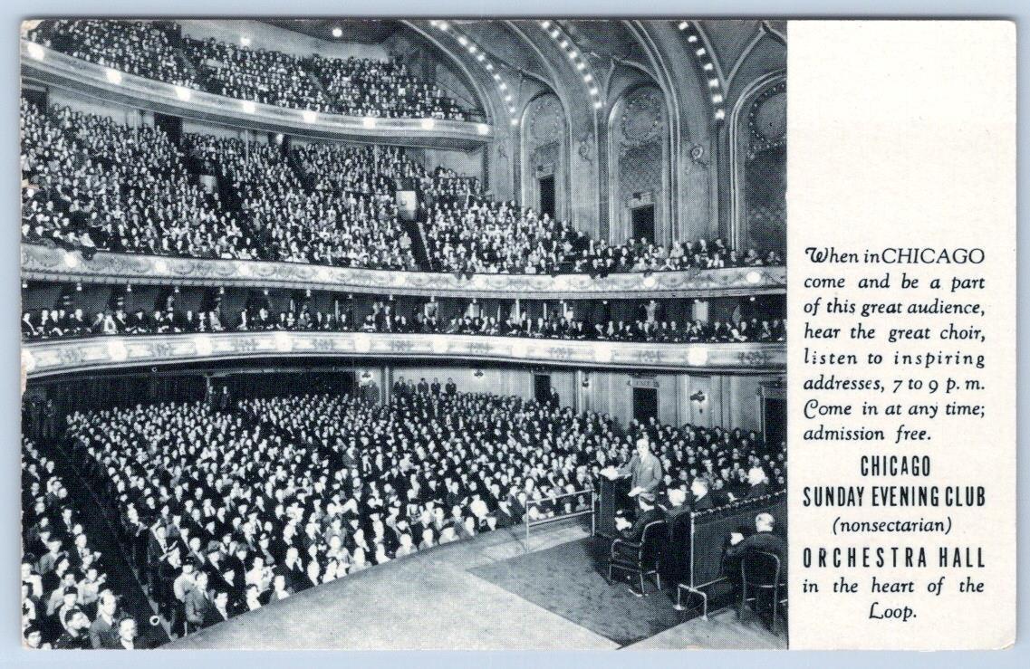 1920\'s CHICAGO SUNDAY EVENING CLUB ORCHESTRA HALL*JOHN NUVEEN*A J McCARTNEY