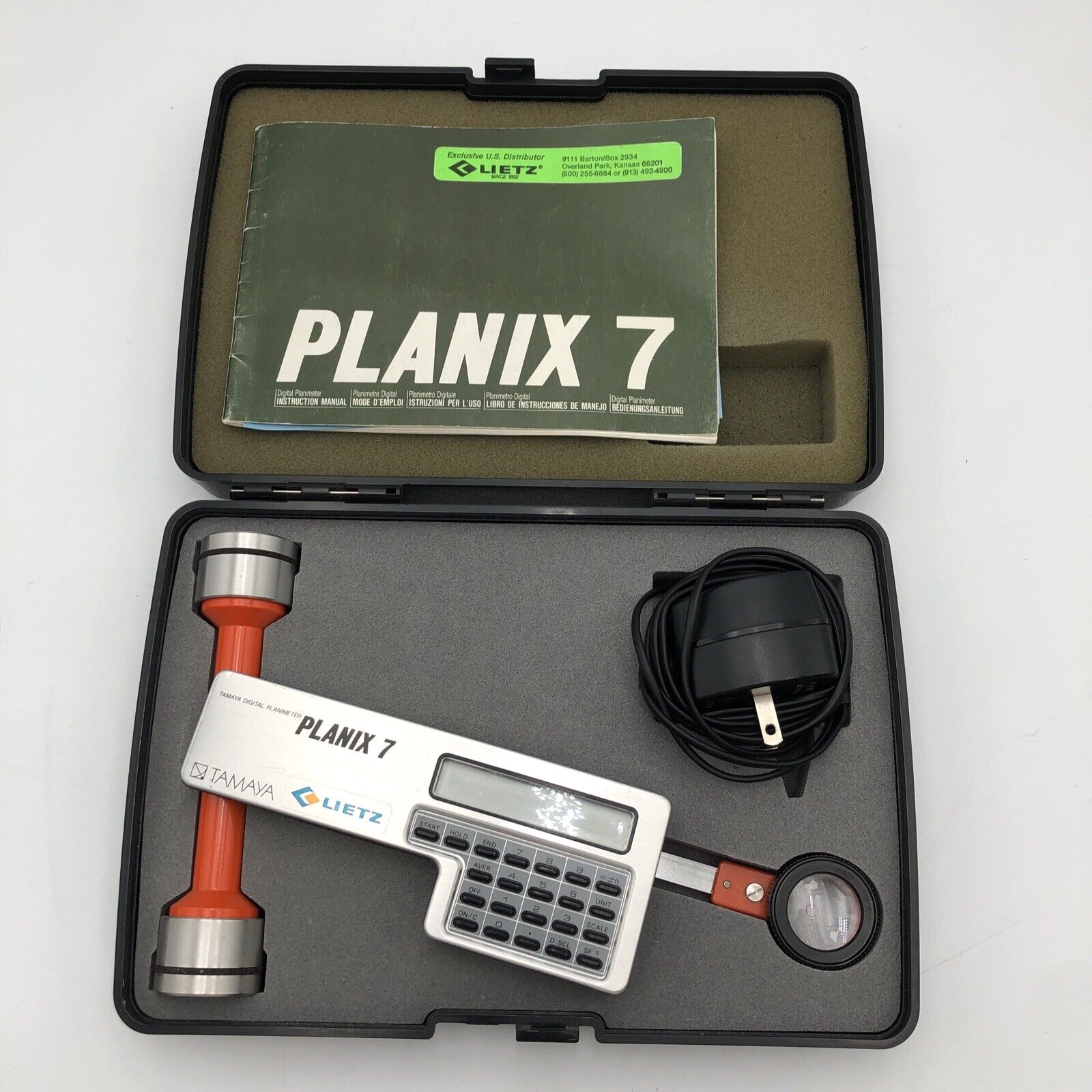 Tamaya Planix 7 Digital Planimeter  rechargeable battery W/ Carrying Case READ B