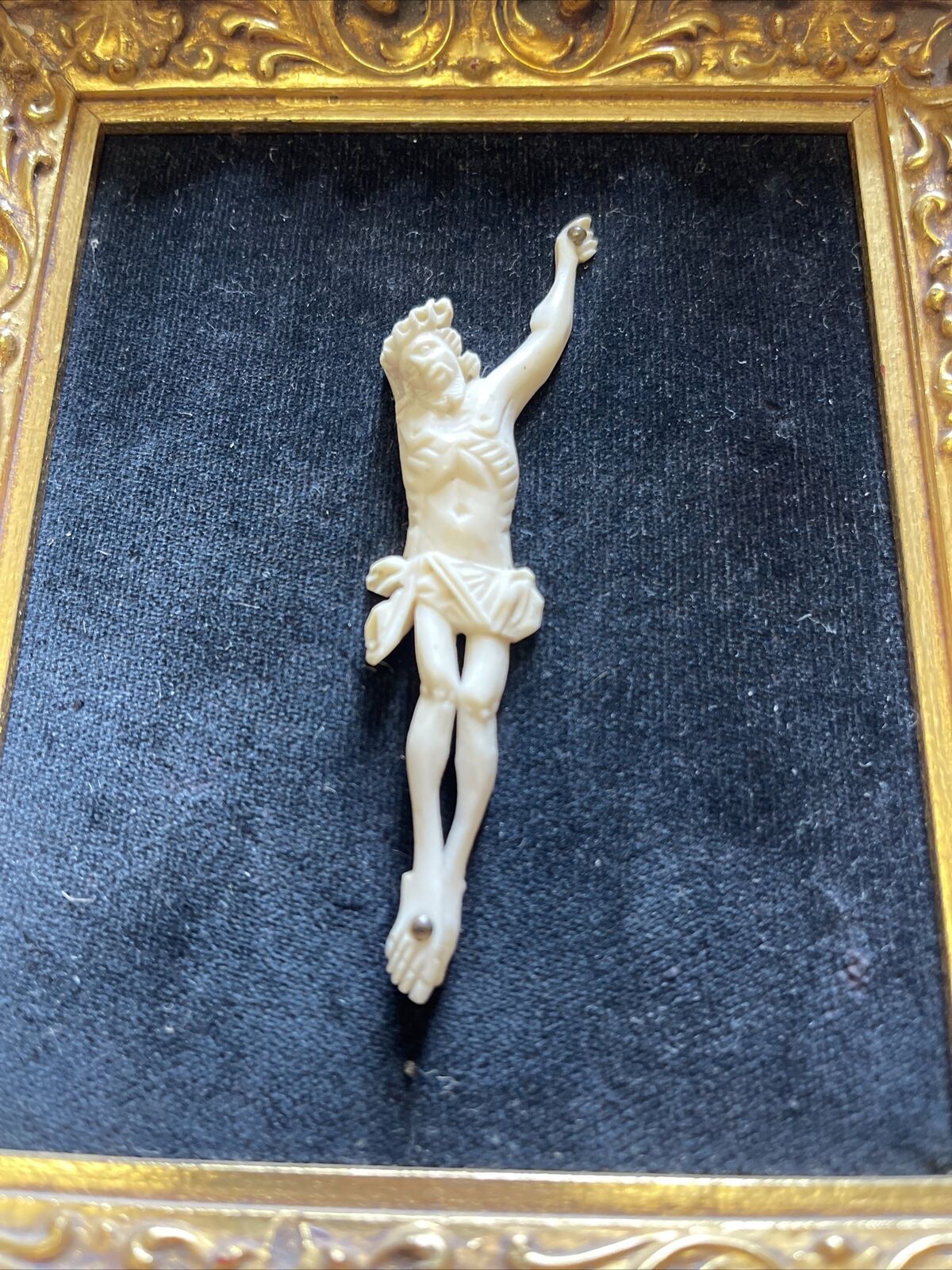Antique 16th C 1500s Hand Carved Religious Jesus Icon