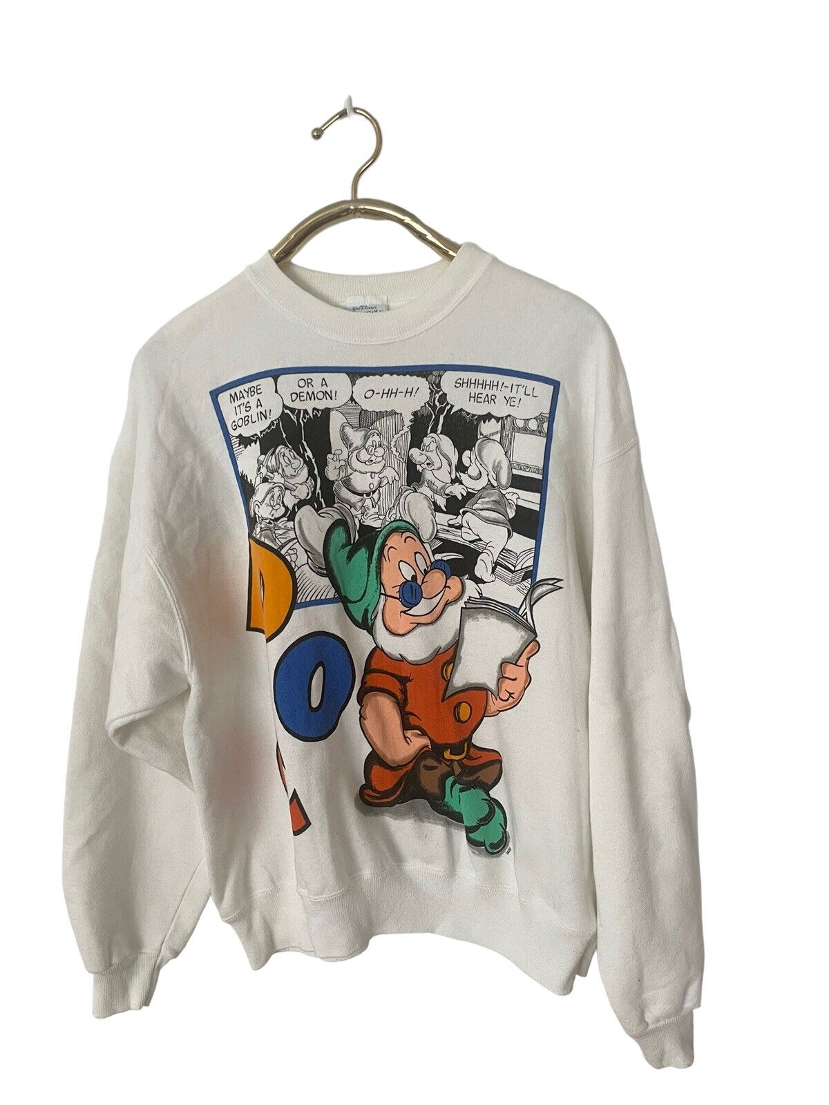VTG 80s Snow White & seven Dwarfs Doc Sweatshirt one size fits all