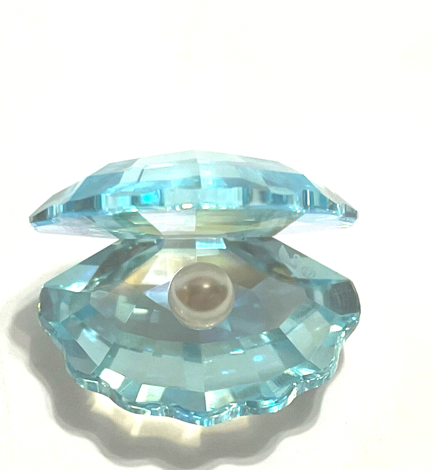 Swarovski Blue Crystal Clam/Oyster Shell with Pearl W/BOX
