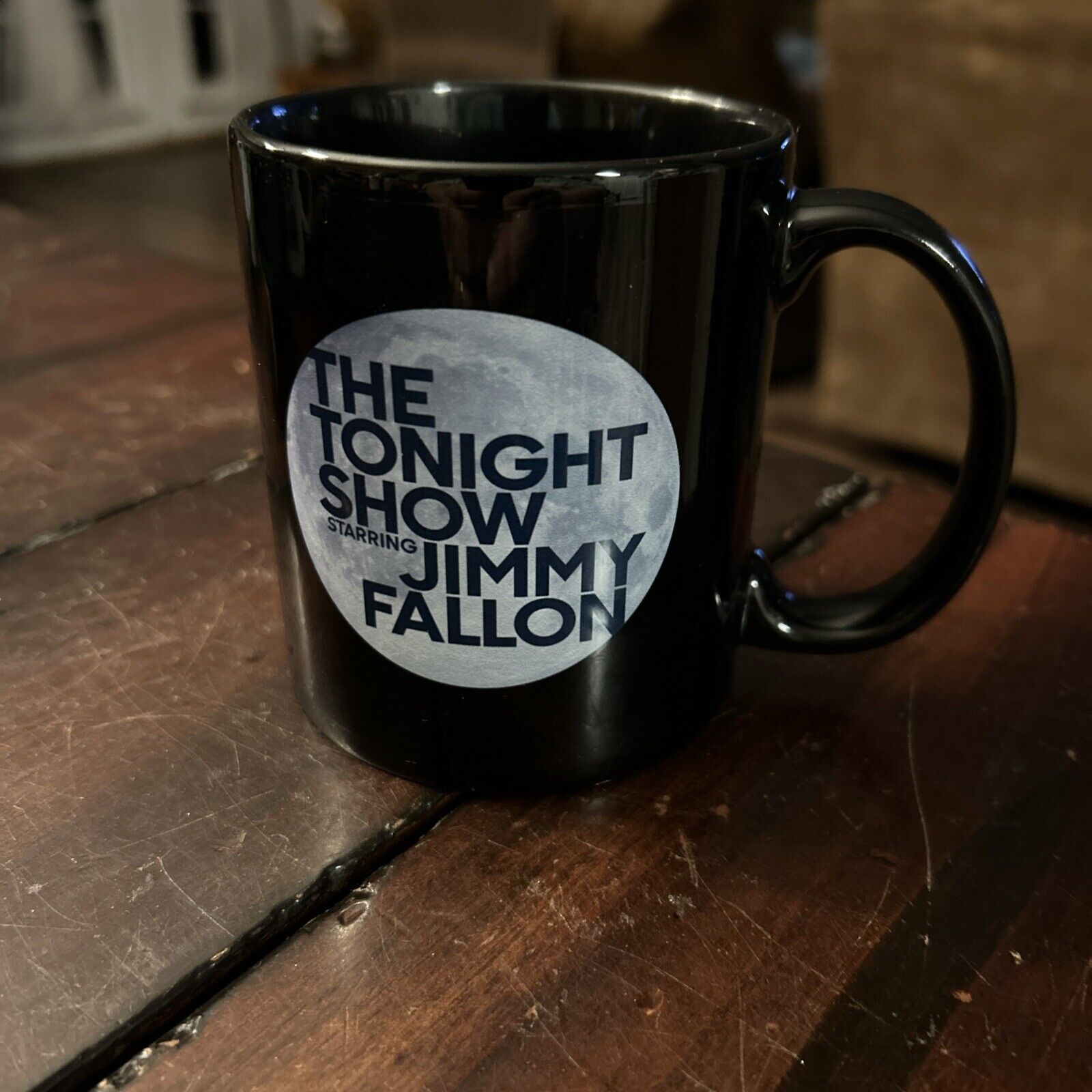 The Tonight Show Starring Jimmy Fallon 2015 NBC Store Black Mug Ceramic