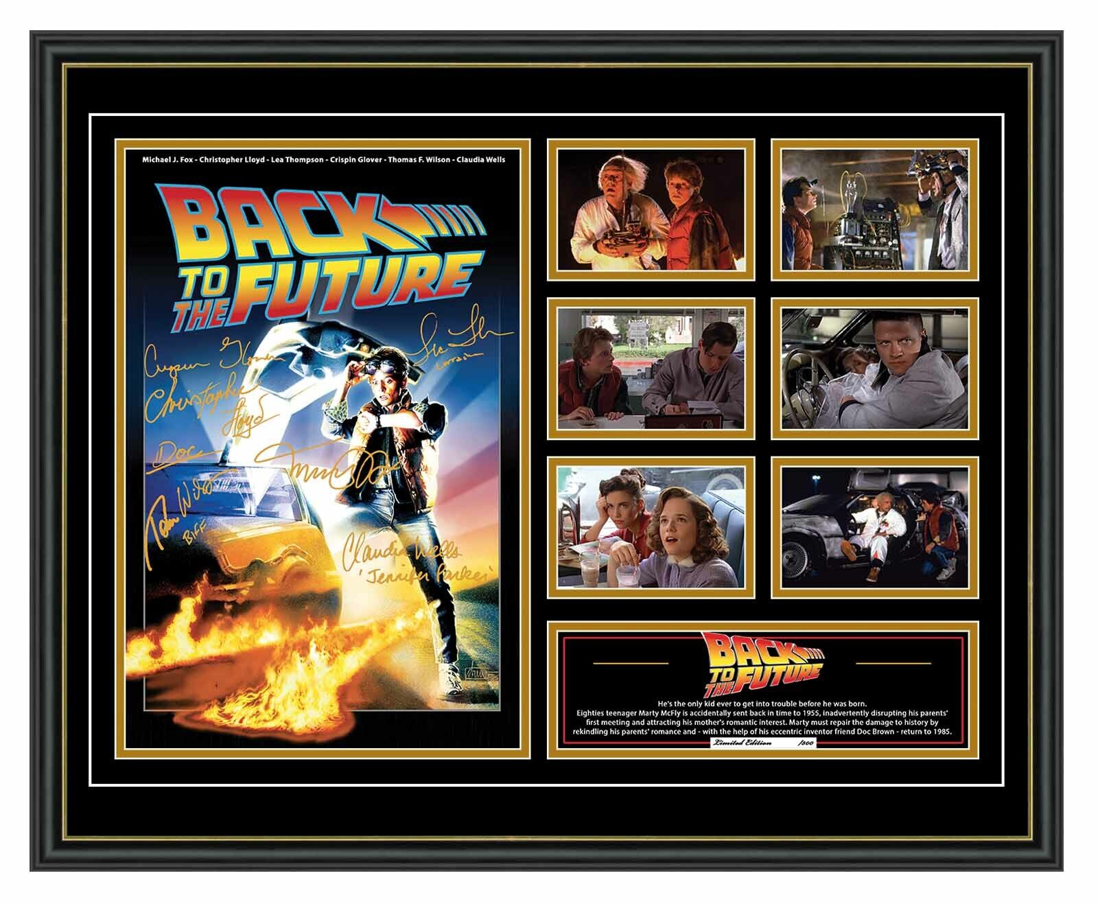 BACK TO THE FUTURE MICHAEL J FOX SIGNED LIMITED EDITION FRAMED MEMORABILIA