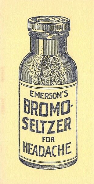 Emerson\'s Bromo Seltzer for Headache Bromoseltzer Small Advertising Botter