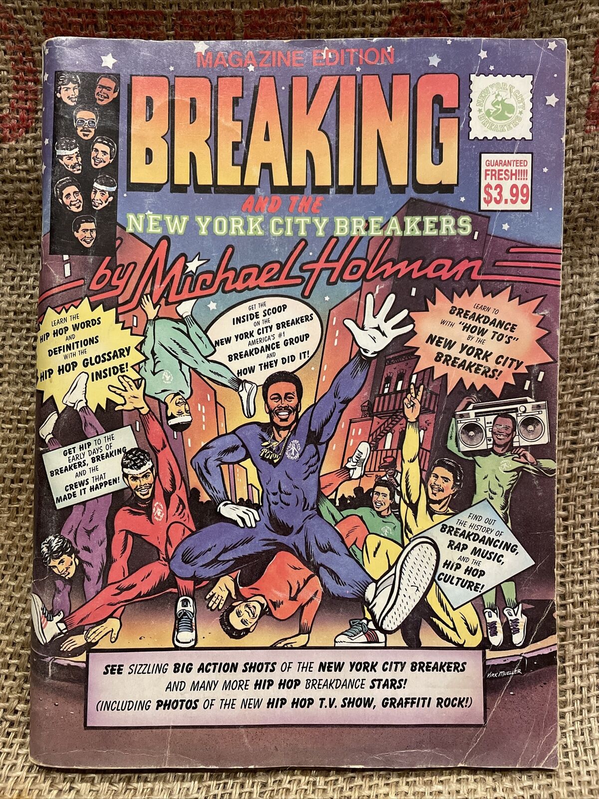 Rare Vtg Breaking NEW YORK CITY BREAKERS 1984 Michael Holman Break Dancing Book