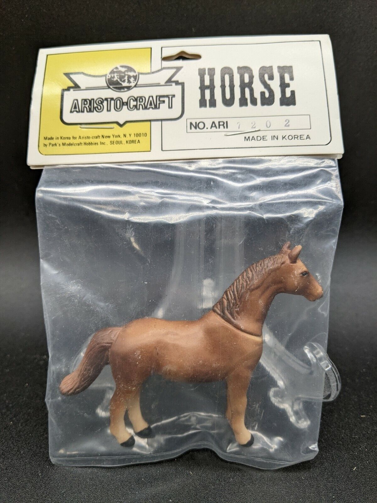Aristo-Craft Ari 7202 G Brown Horse Figure NOS Made in Seoul, Korea