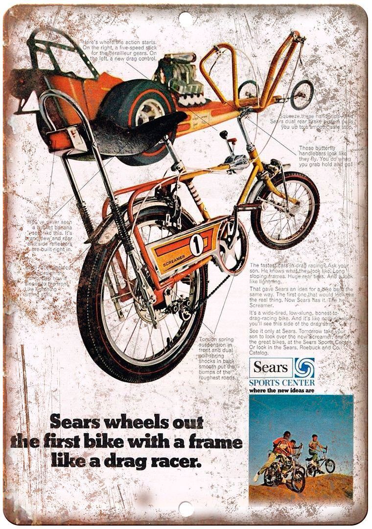 Sears Sports Center Screamer BMX Bike Racer Reproduction Metal Sign B13
