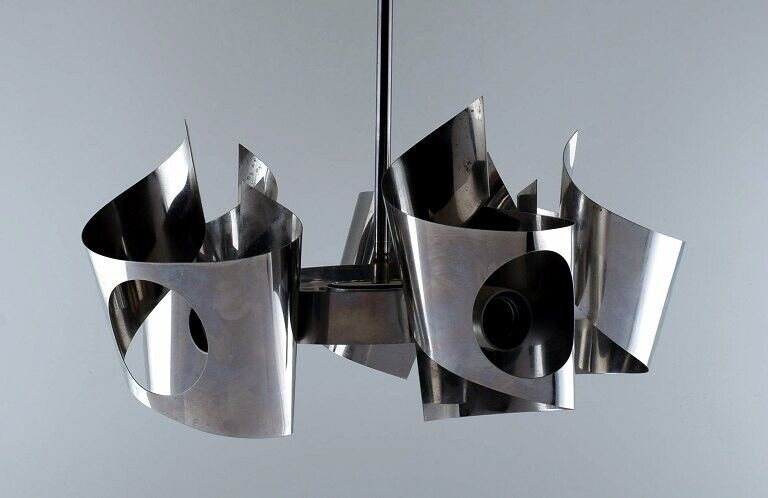 Max Sauze (b.1933), French designer. Large ceiling pendant with five arms