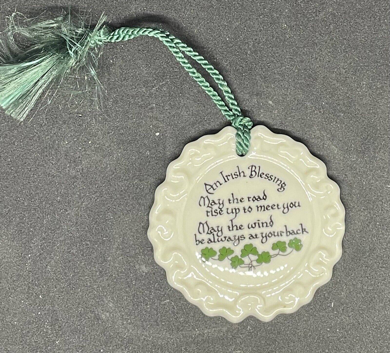 BELLEEK IRISH BLESSING ORNAMENT FINE PARIAN CHINA HAND CRAFTED IN IRELAND