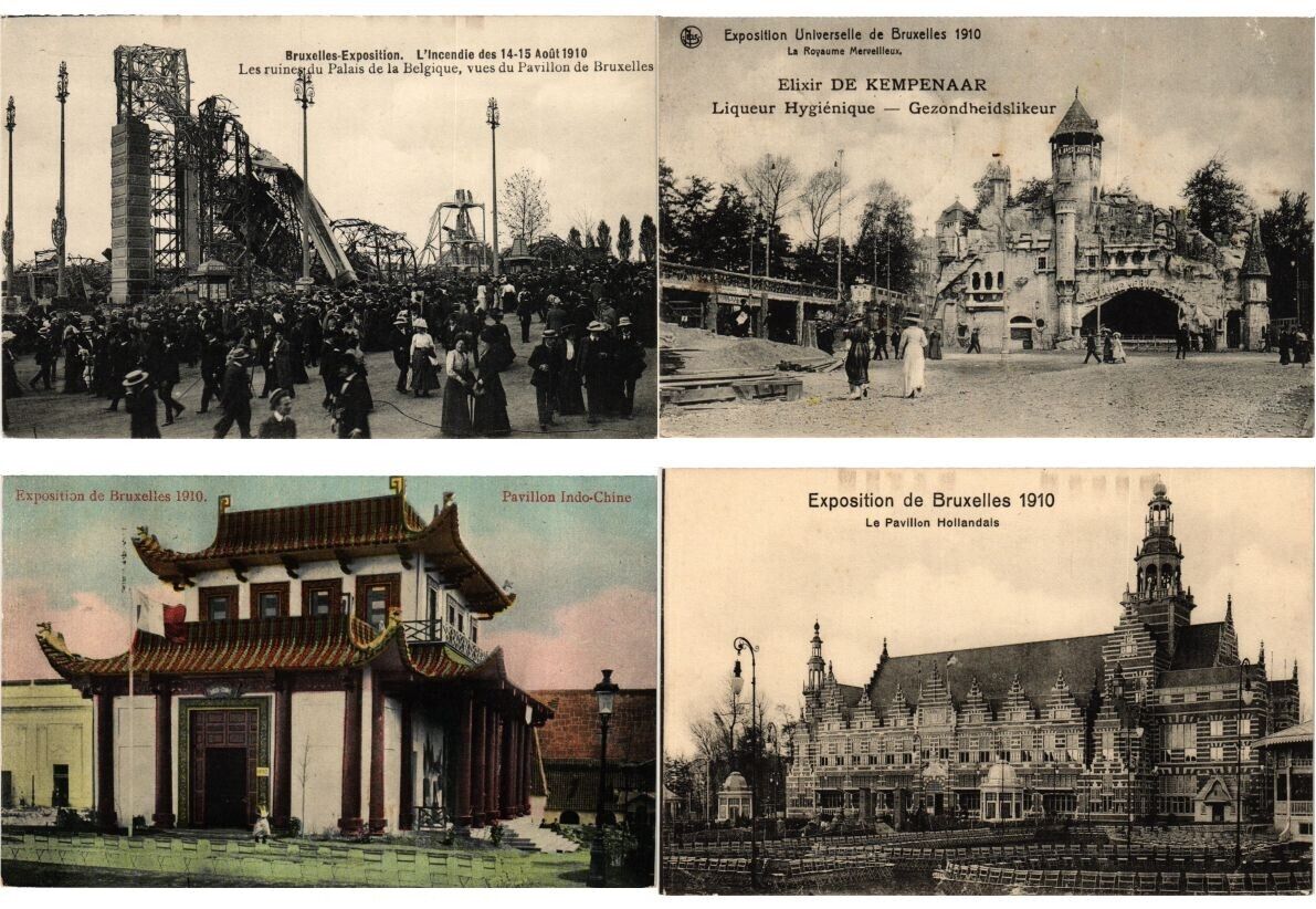 EXPOSITION BRUSSELS BRUSSEL Belgium 400 Vintage Postcards (L6175)