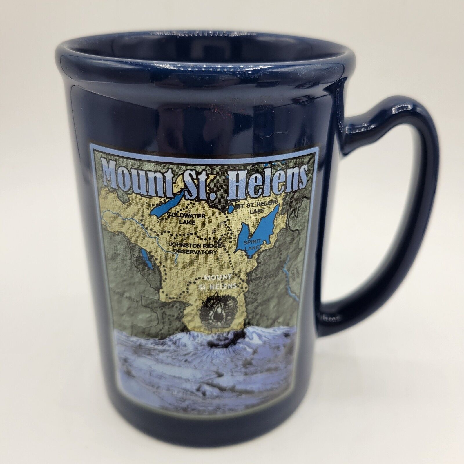 VTG Mount St. Helens 3D Volcano Eruption Raised Text Souvenir Coffee Tea Cup Mug
