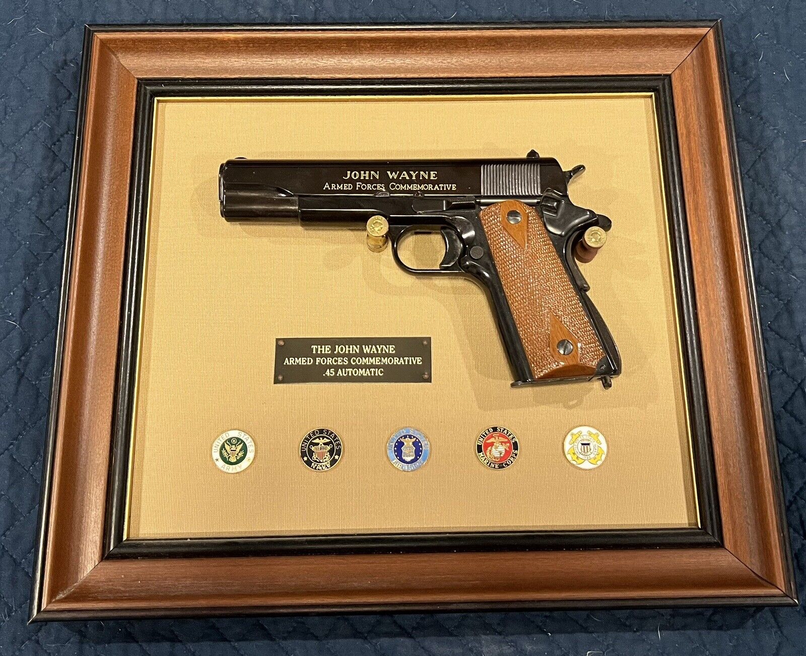 Franklin Mint John Wayne Armed Forces Commemorative Colt .45 Automatic