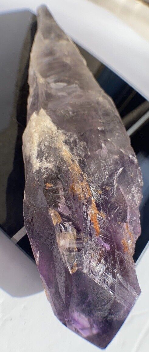 Natural Amethyst Scepter Large, Raw Crystal From Bahia Brazil 398 Grams Amazing
