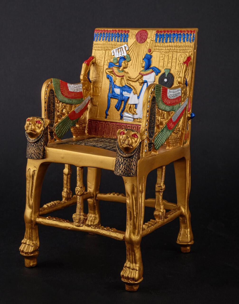 Rare Ancient Egyptian Antique A golden chair for the famous King Tutankhamun BC