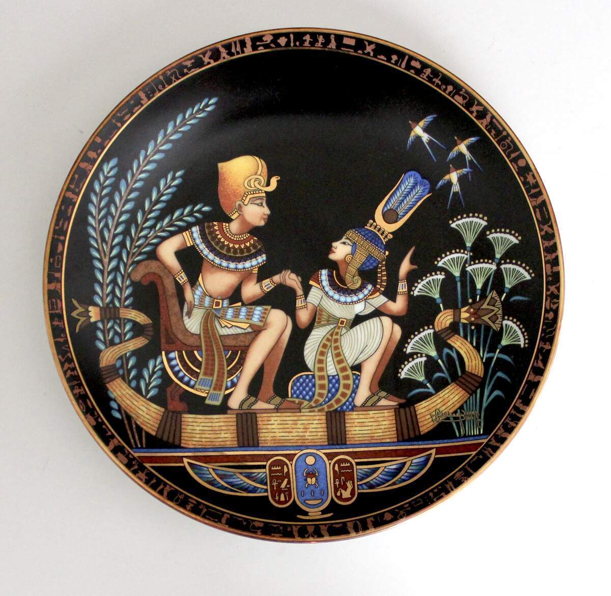 The Legend of Tutankhamun Collector Plate COA Pamphlet Egypt King Princess Nile