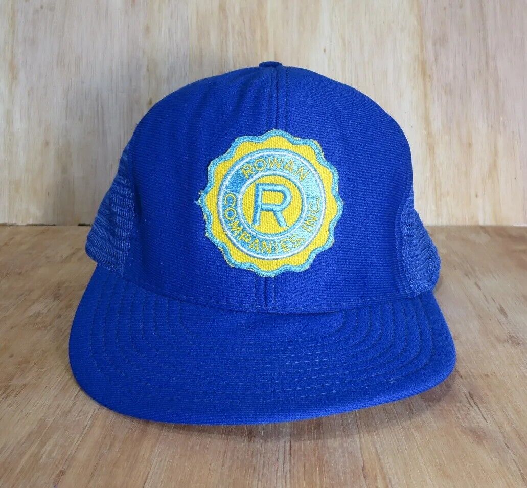 Vintage Rowan Companies Baseball Cap - Trucker Snapback Hat - Made in USA