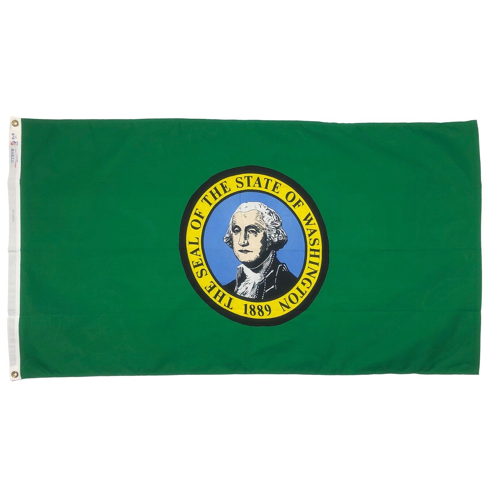 Vintage Cotton Washington State Flag Cloth USA American Seattle George NOS