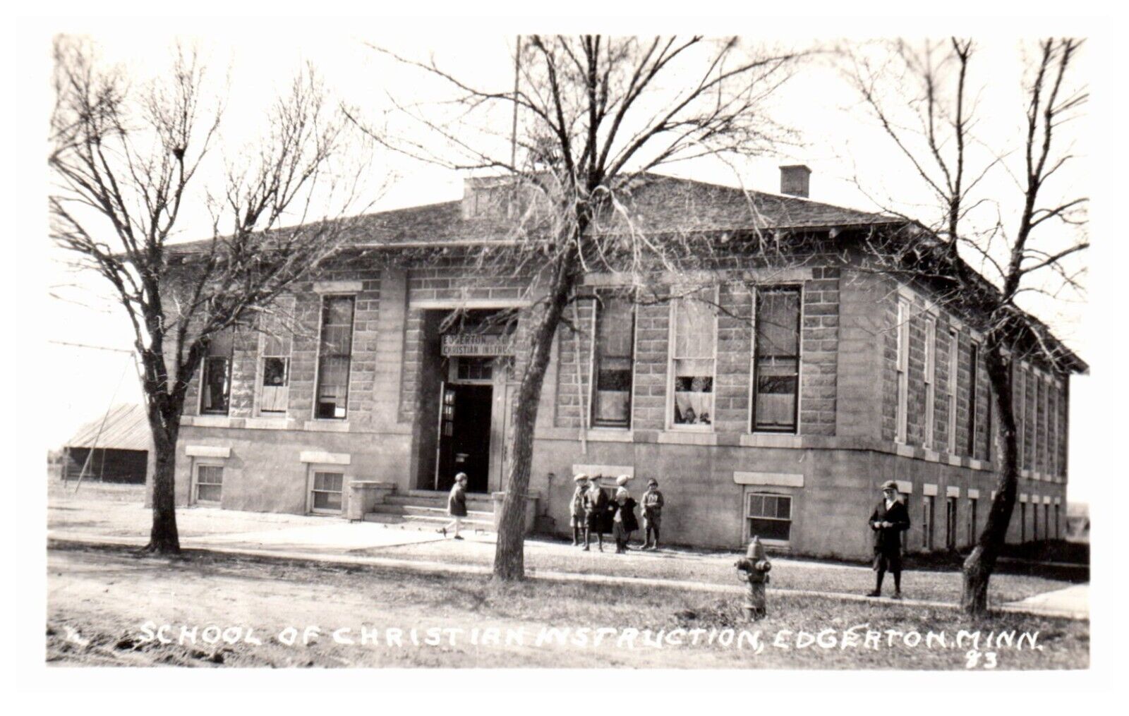 RPPC Edgerton Minnesota MN School of Christian Instruction c.1930 Postcard