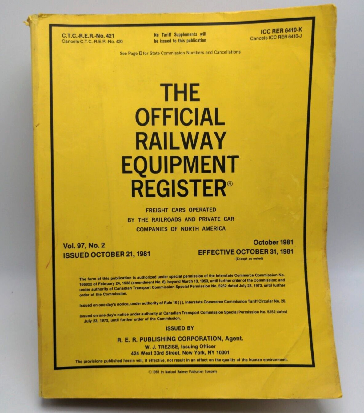 The Official Railway Equipment Register 1981 Vol. 97, No 2