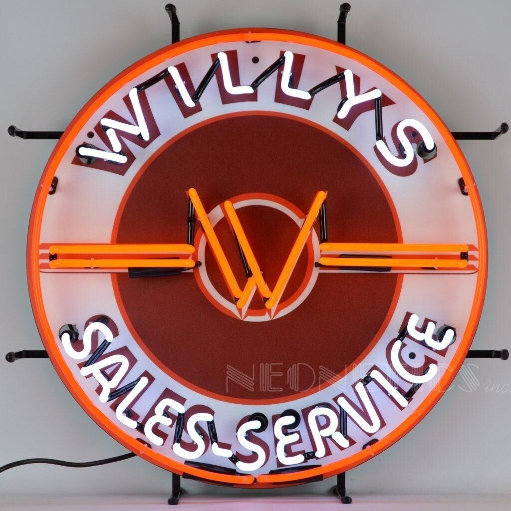 Willys Sales Services Jeep Neon Sign 24