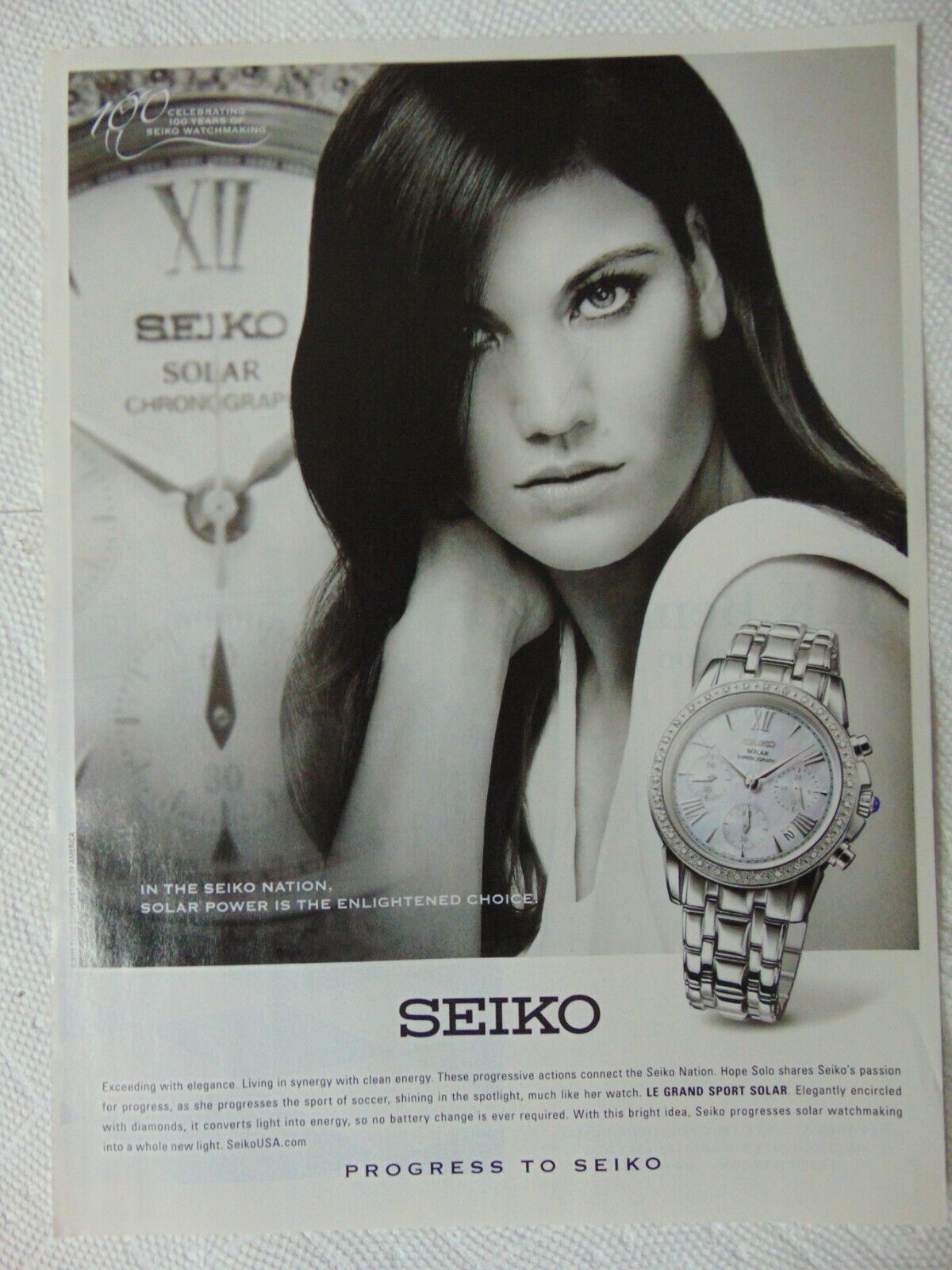 2013 SEIKO Elegance Woman watch art print ad
