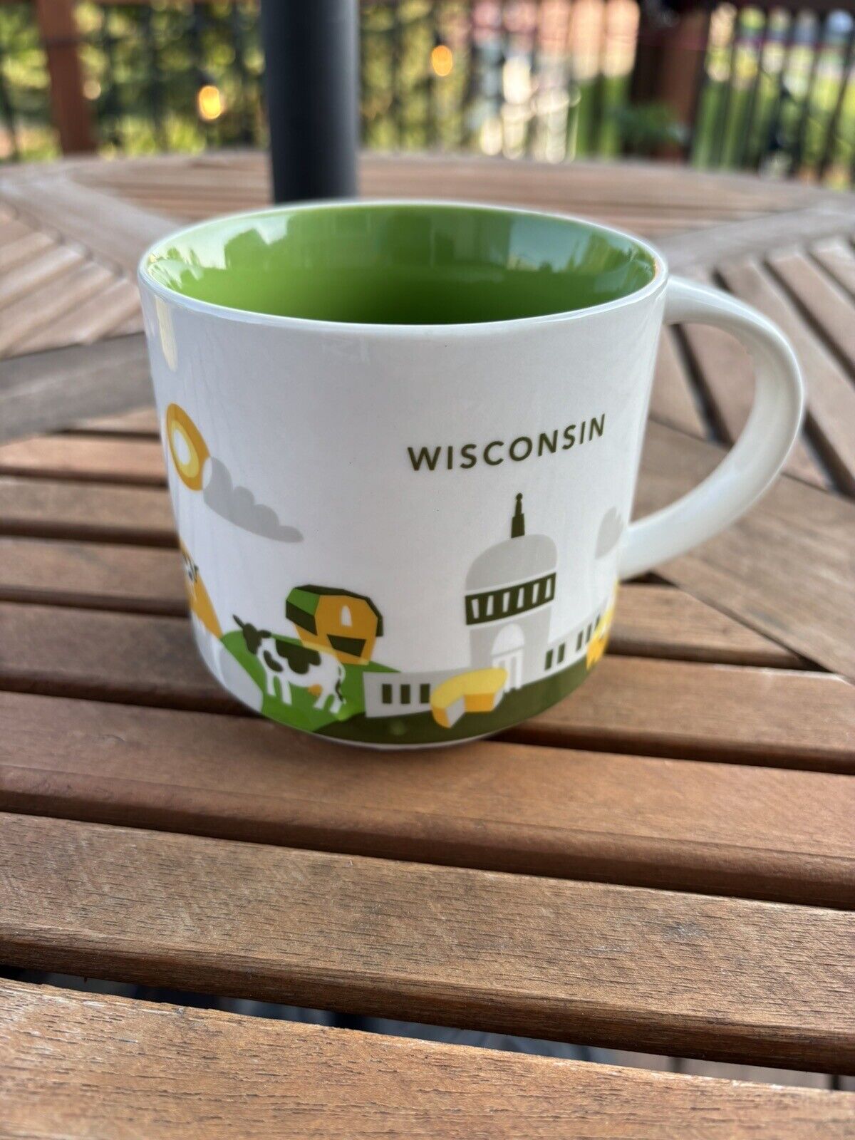 Starbucks Wisconsin You Are Here Collection 14 Oz Coffee Mug Cup 2015