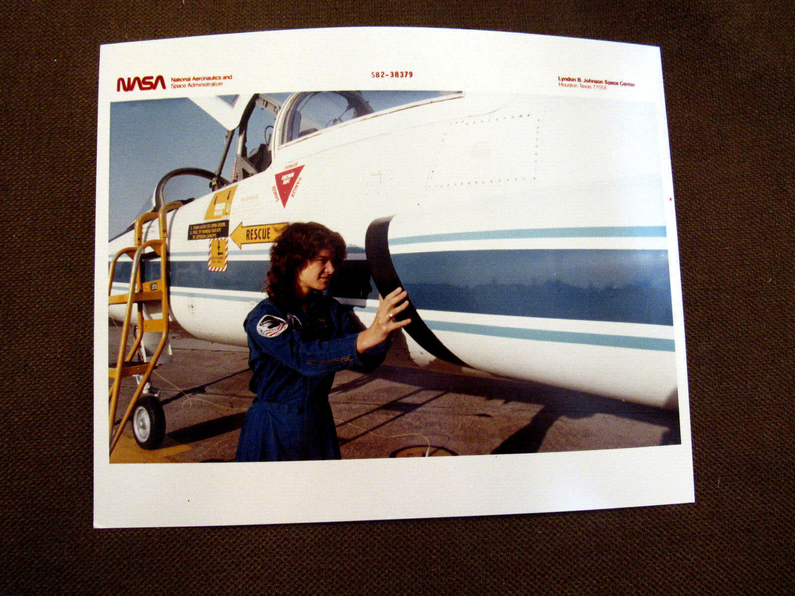 SALLY RIDE NASA ASTRONAUT KODAK RED SERIAL STS-7 MISSION CHECKS OVER T-30 LITHO