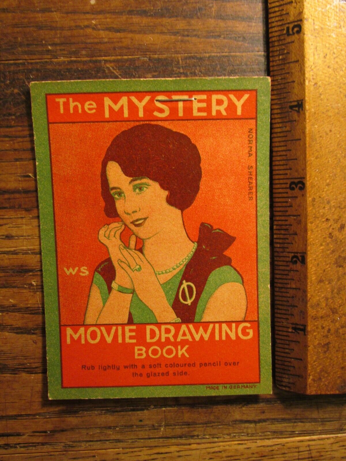 Antique  Ephemera RARE Mystery Movie Drawing Book Novelty Norma Shearer