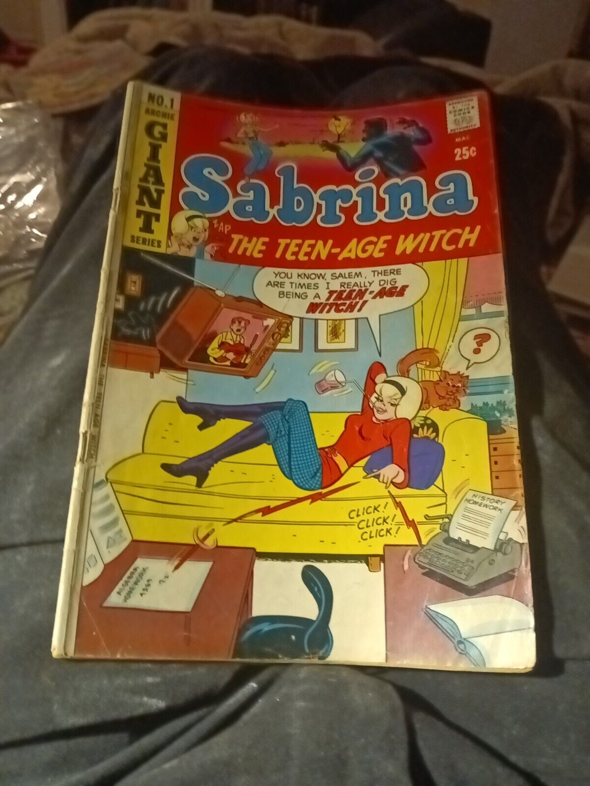 SABRINA THE TEEN AGE WITCH #1 Dan DeCarlo cover & art key Archie 1971 Bronze Age