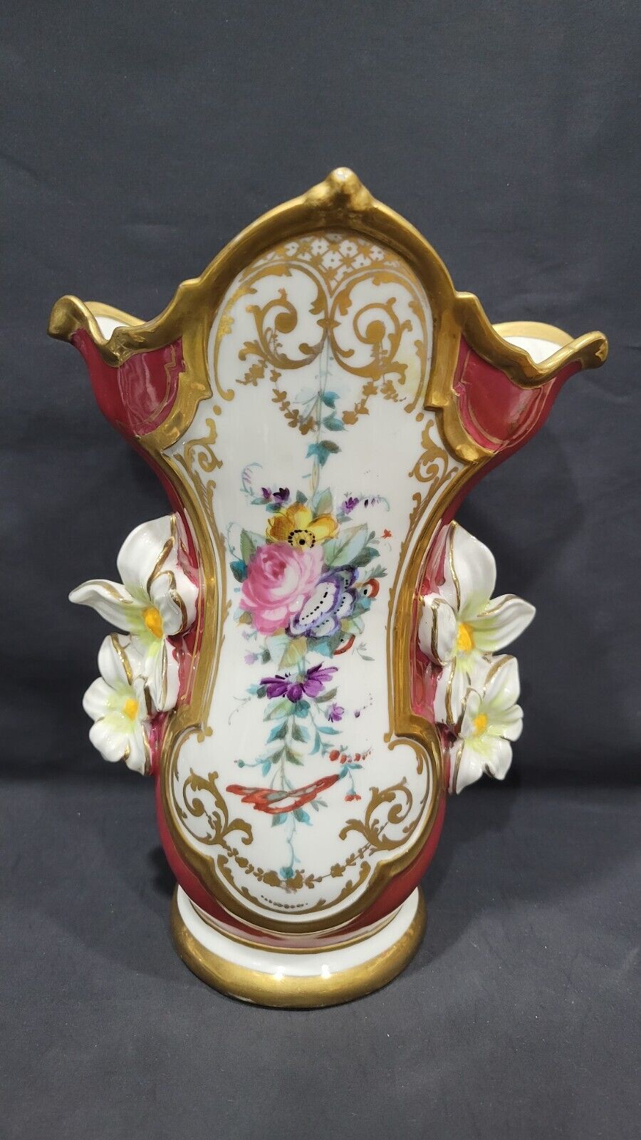 Antique French Hand Painted Exclusively for Paris Decoration Vase, 10\