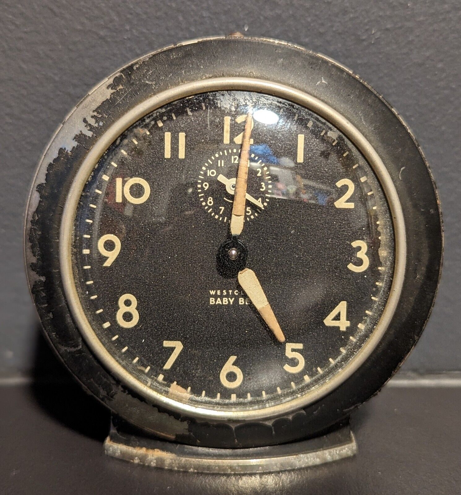 Westclox Baby Ben Windup Alarm Clock Model 61 V 1A --- Working with **FLAW**