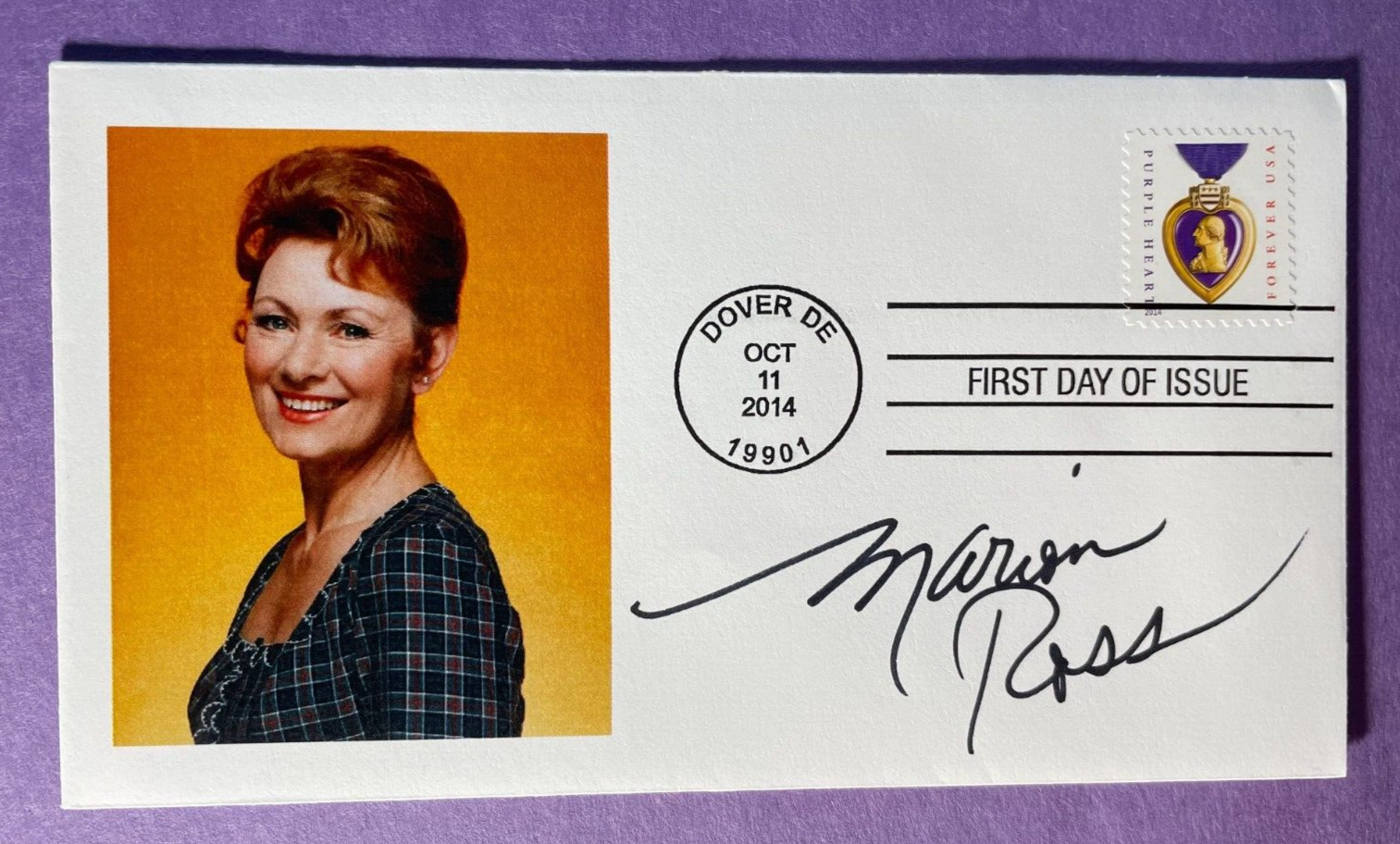 SIGNED MARION ROSS FDC AUTOGRAPHED FIRST DAY COVER - HAPPY DAYS