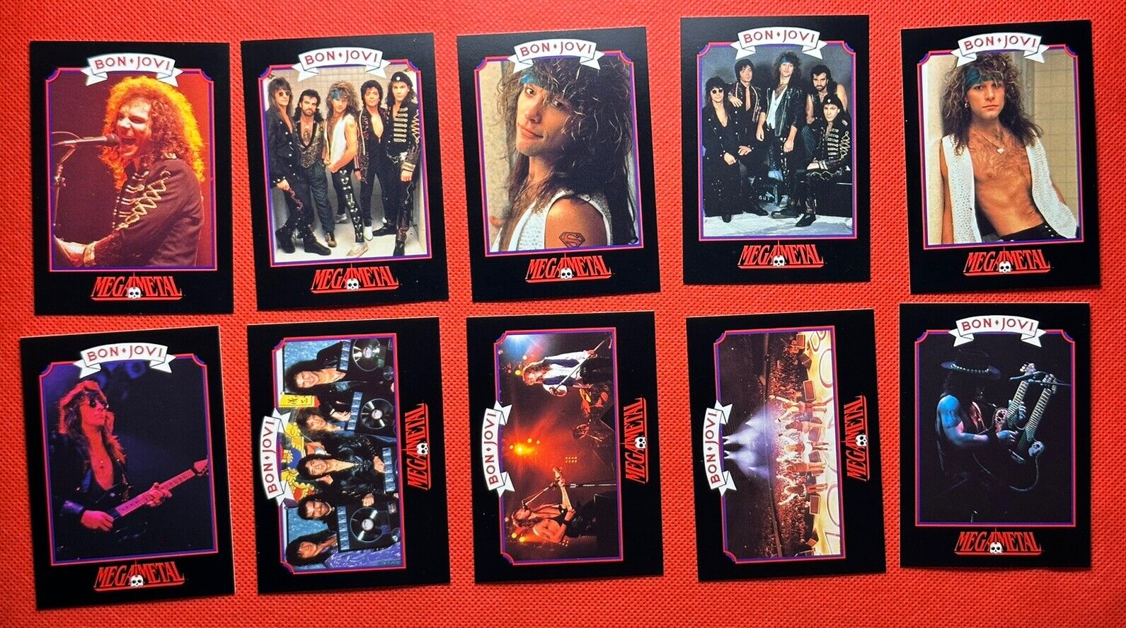 1991 Mega Metal BON JOVI 10 Card Lot PACK FRESH LOOK👀