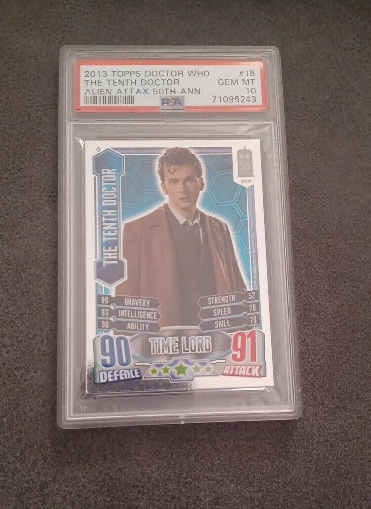 2013 Topps Doctor Who Alien Attax Tenth Doctor #18 PSA 10