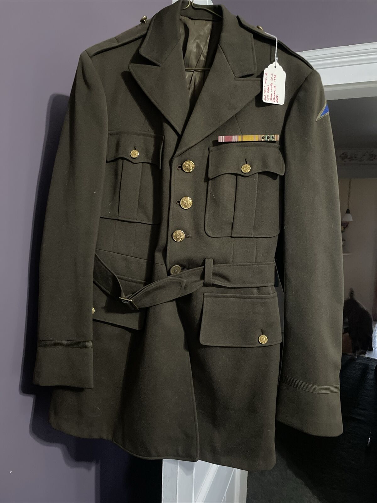 WW2 US Officer Dress Jacket Third Corps Named And Identified 