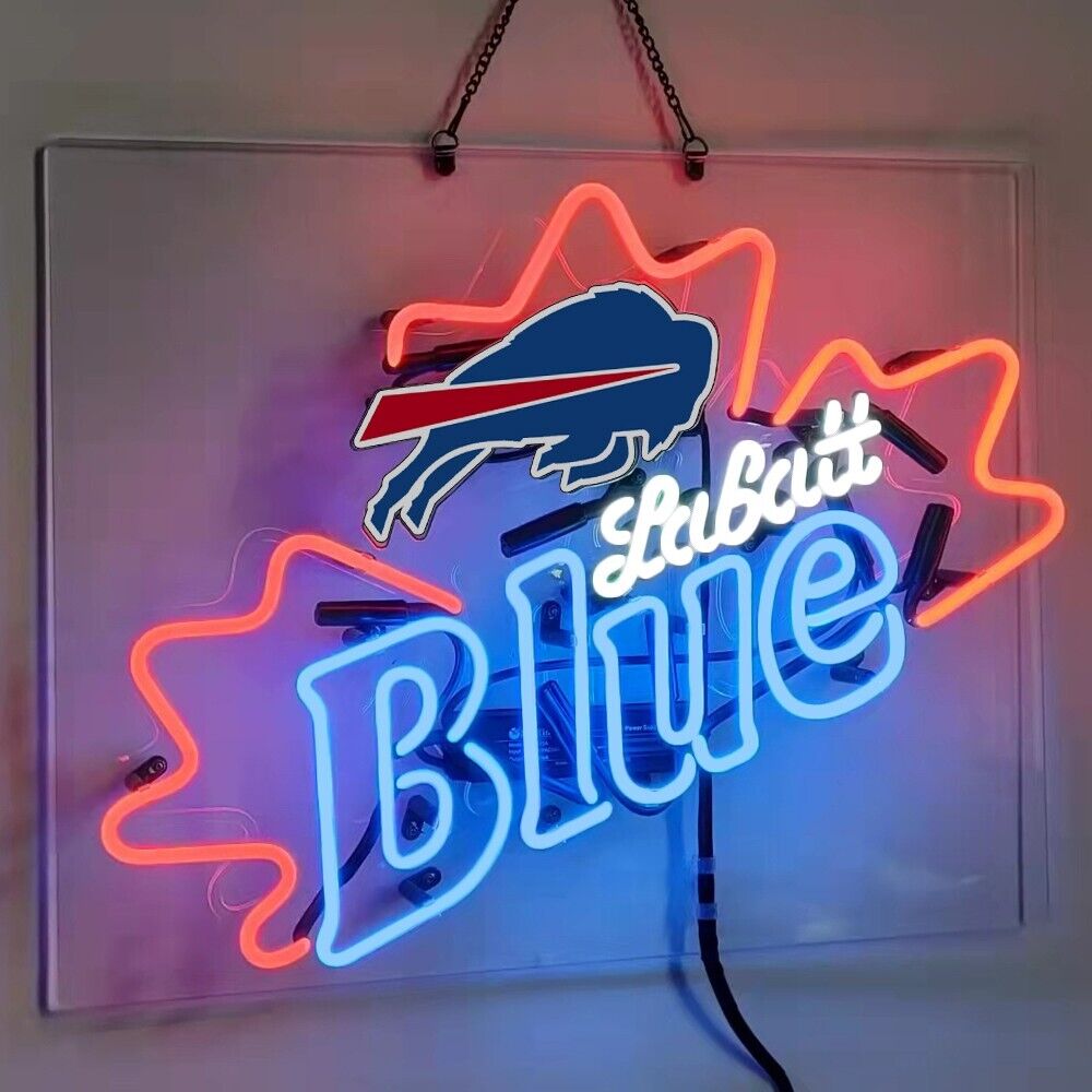 US Stock Labatt Blue Buffalo Bills Neon Sign 19x15 Beer Bar Man Cave Wall Decor