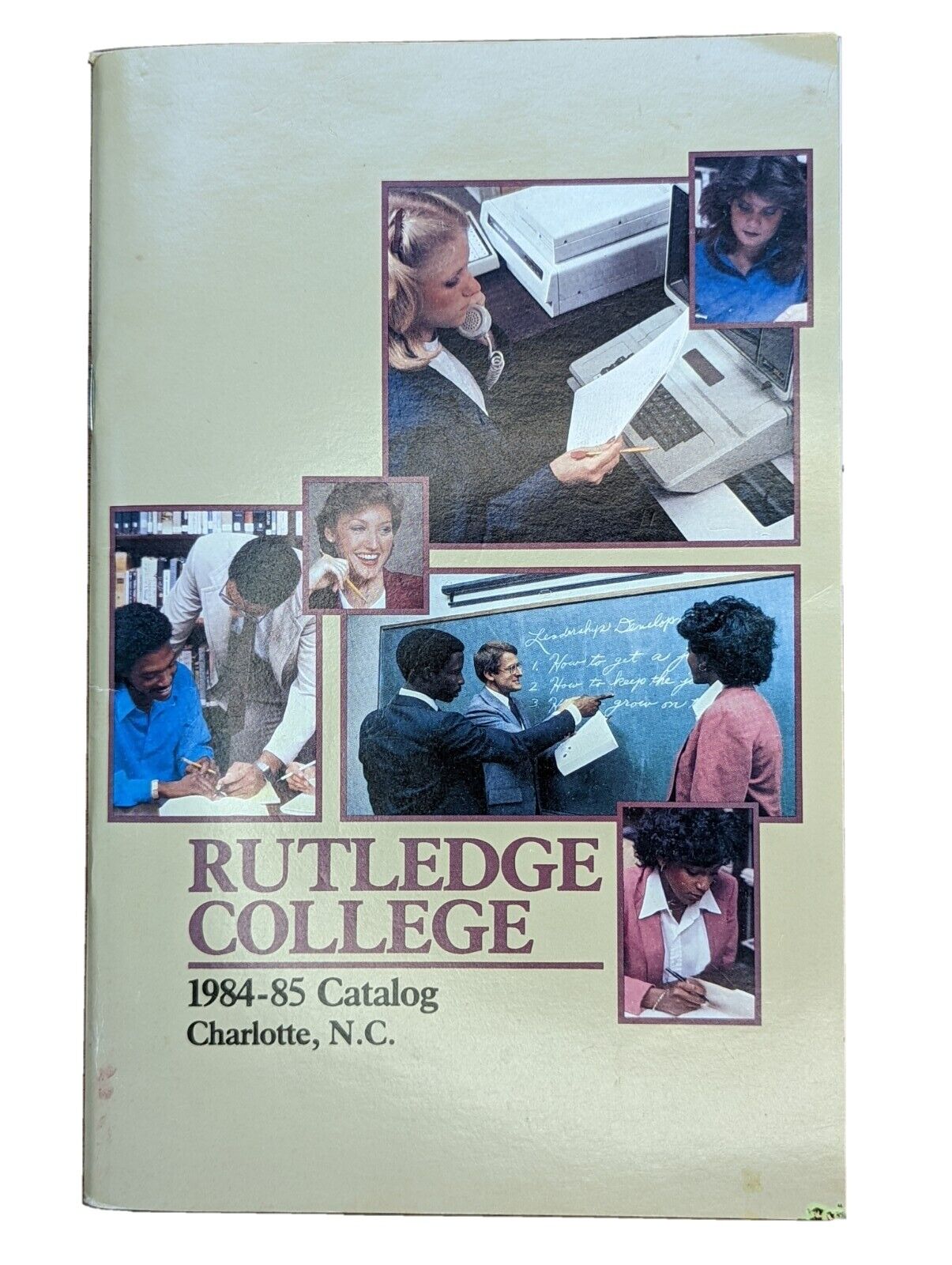Rutledge College Catalog 1984 Charlotte NC George Shinn Schools