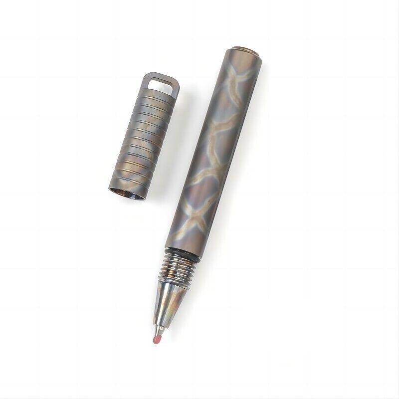 Titanium Mini Ballpoint Pen Portable Keychain Pocket Writing Signature Pen EDC