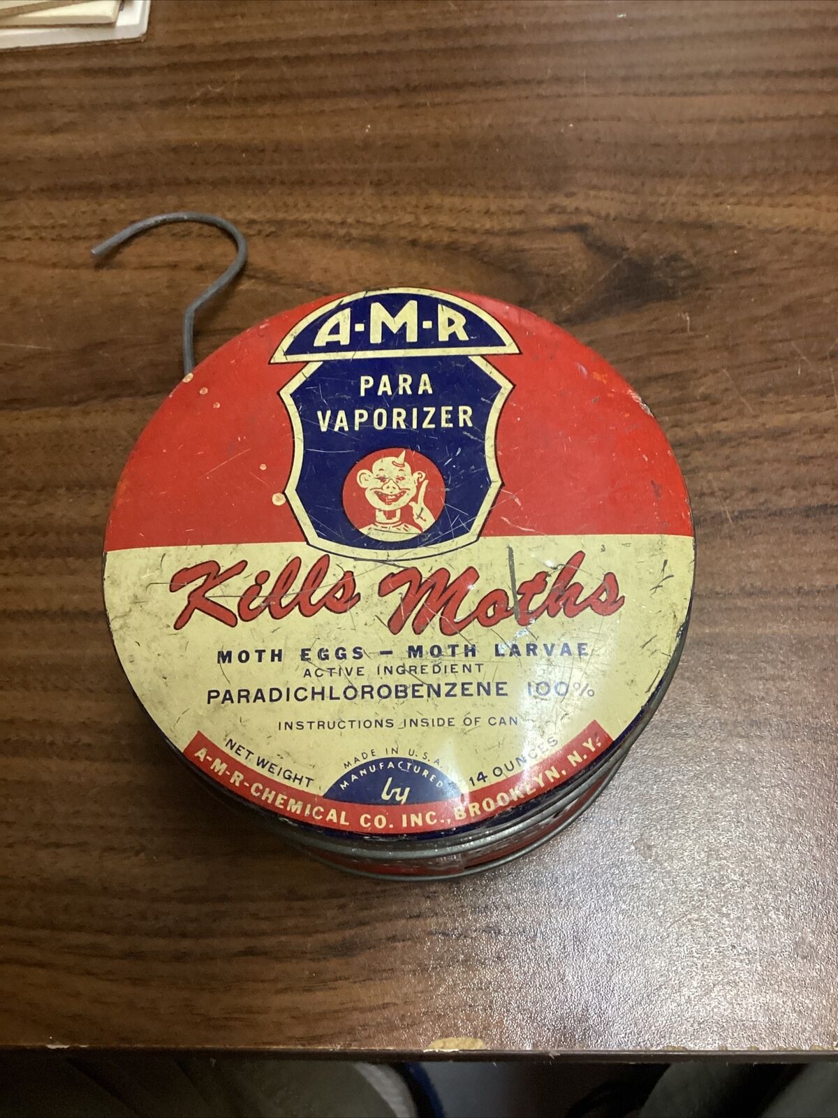 Vintage AMR Empty Advertising Hanging CAN ~ 1940’s + Awesome GRAPHICS