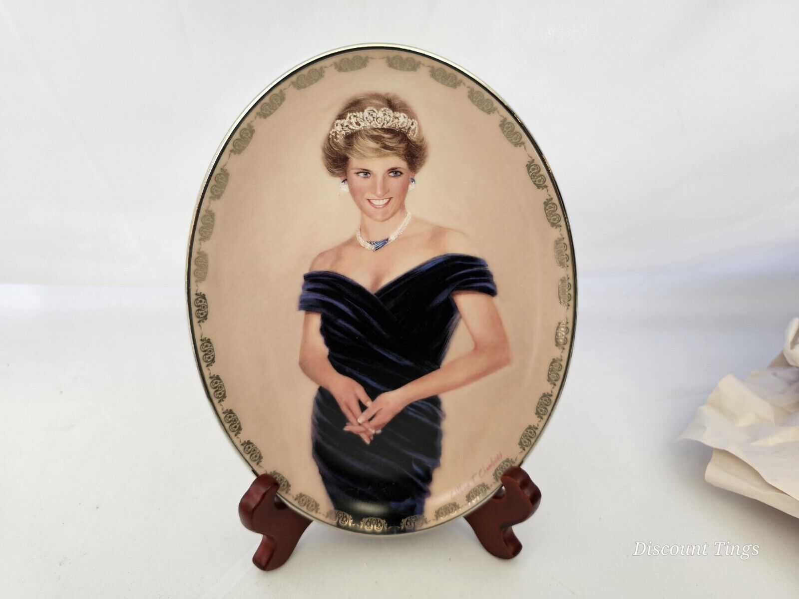A VERY SPECIAL PRINCESS Plate Diana:  Queen of Our Hearts #4 Bill Chambers Blue
