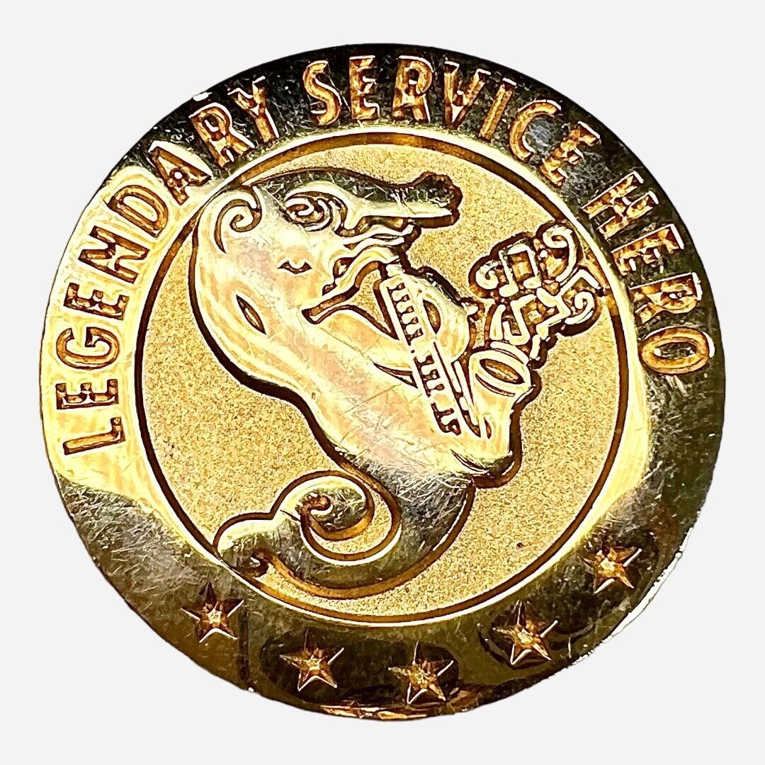 Starbucks Legendary Service Hero Gold 1” Wearable Collectible Pin