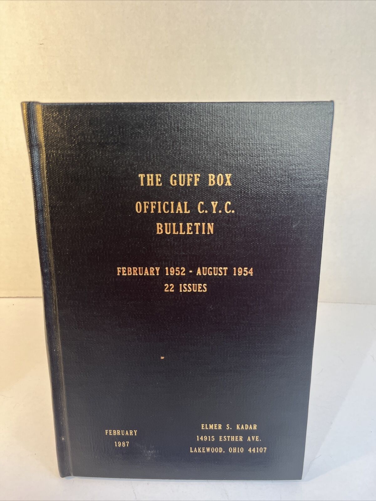 February 1952-August 1954 Bound Set Of The Cleveland Yacht Club “The Guff Box”
