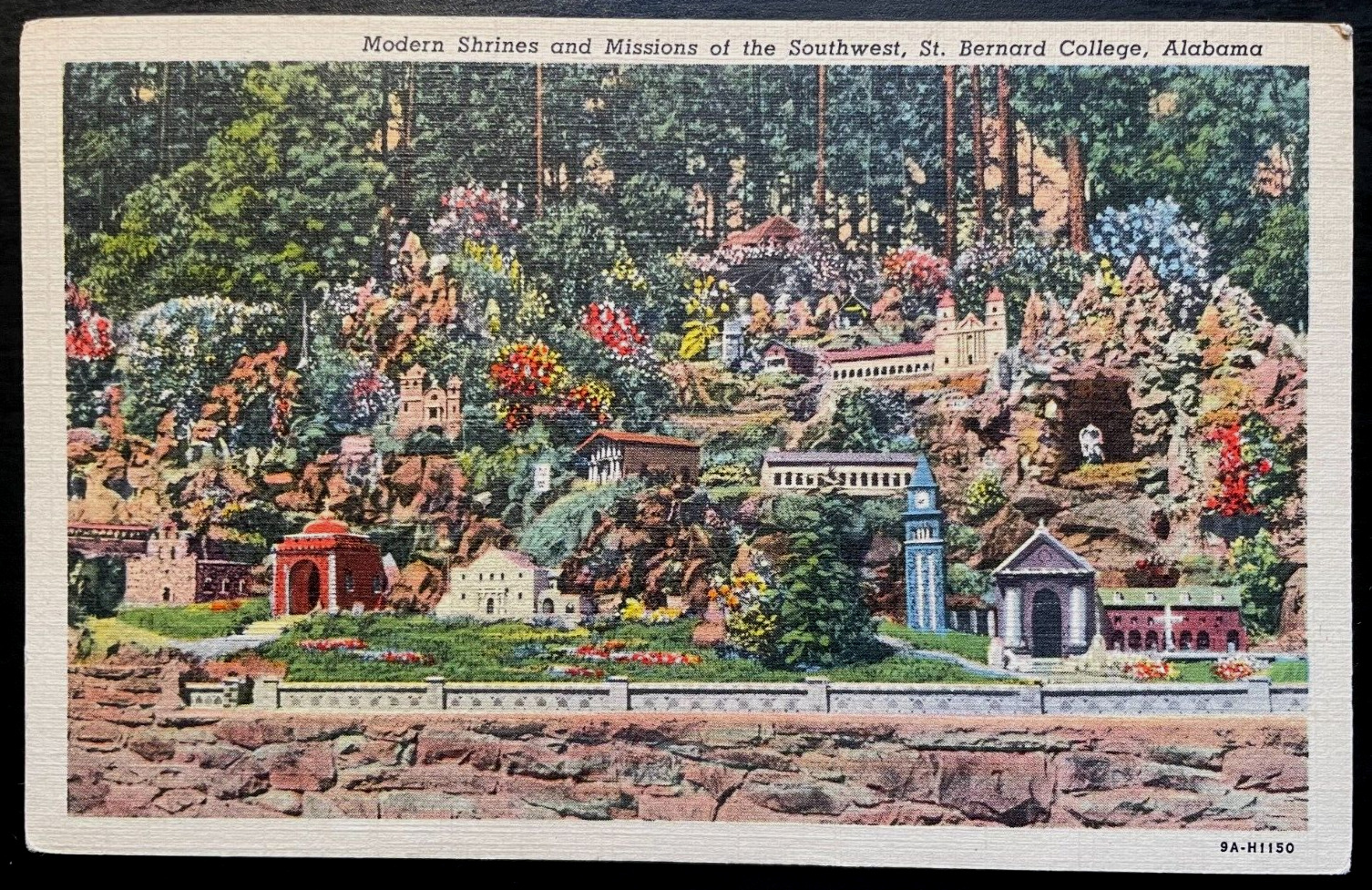 Vintage Postcard 1939 St. Bernard's College, Shrines, Cullman Alabama (AL)