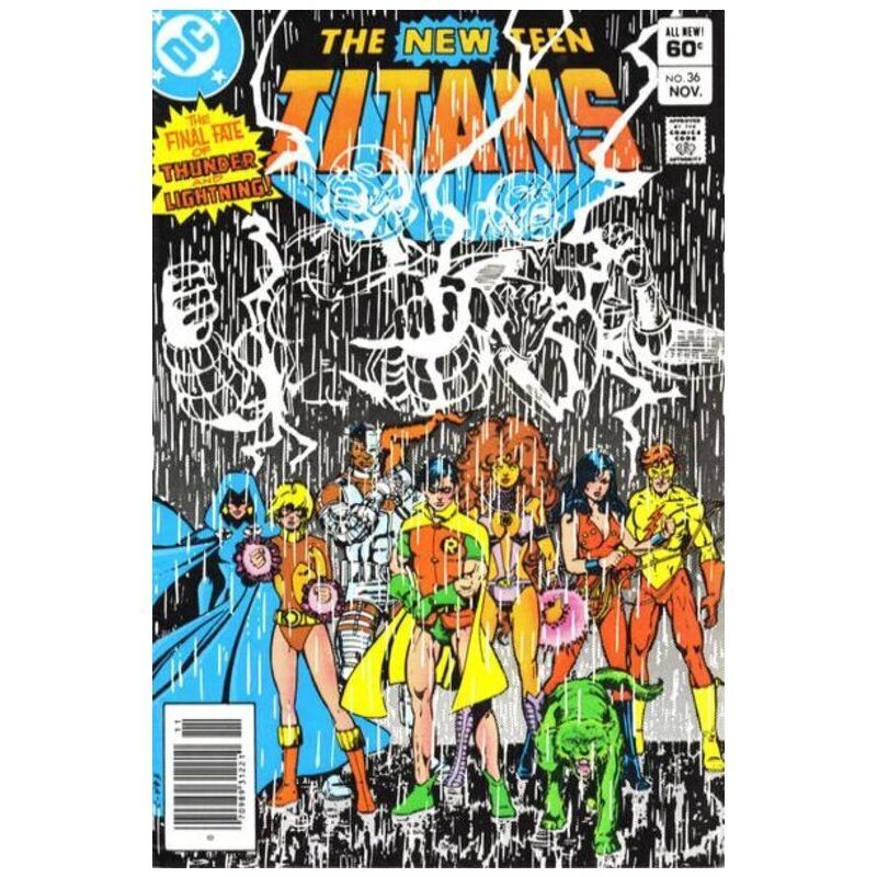 New Teen Titans (1980 series) #36 Newsstand in VF condition. DC comics [o,