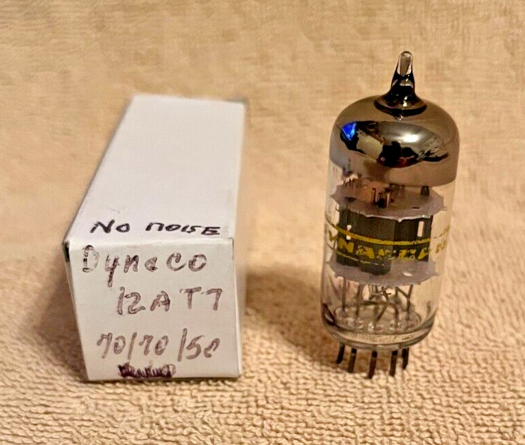 1- Dynaco Black Plate 12AT7A Triode- Hickok TV-7 Tested V. Strong