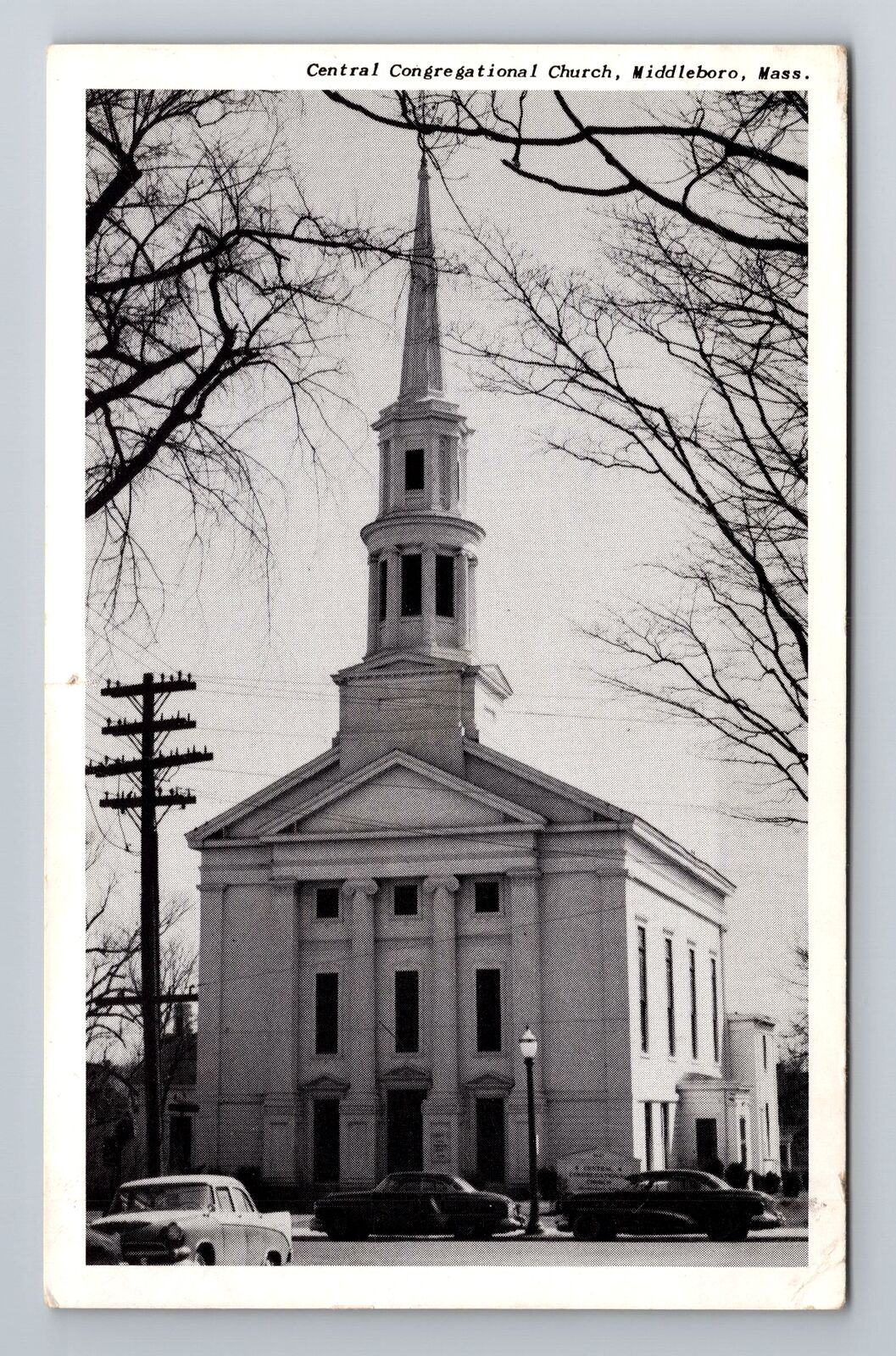Middleboro, MA-Massachusetts, Congregational Church c1959, Vintage Postcard